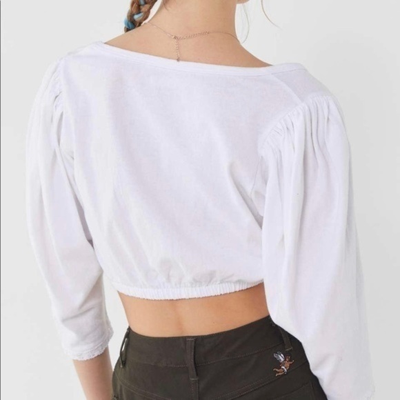 Urban Outfitters UO Maleia Puff Sleeve Cropped Top - Picture 5 of 10